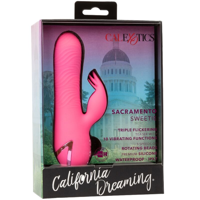 Stimulateur lapin double plaisir rotatif et vibrant — CALEXOTICS