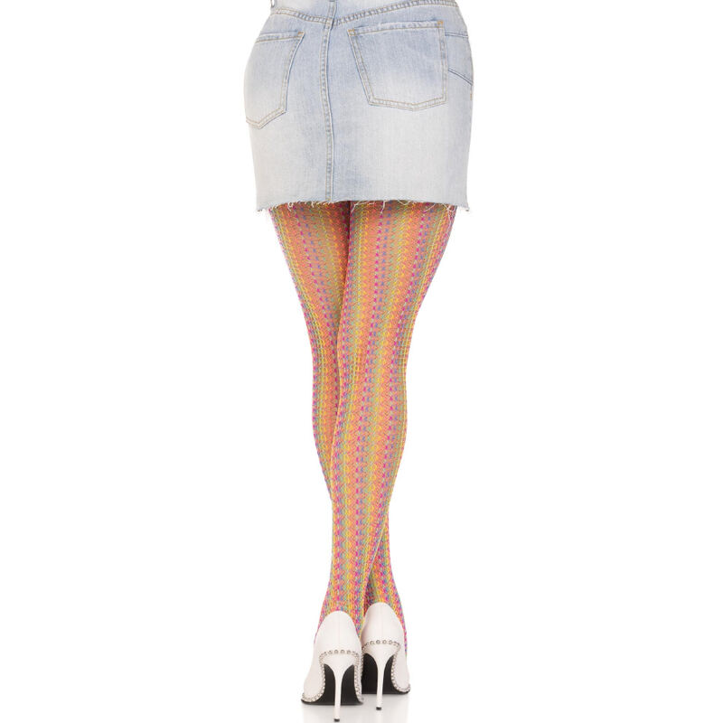 Bas résille au crochet multicolore — LEG AVENUE HOSIERY