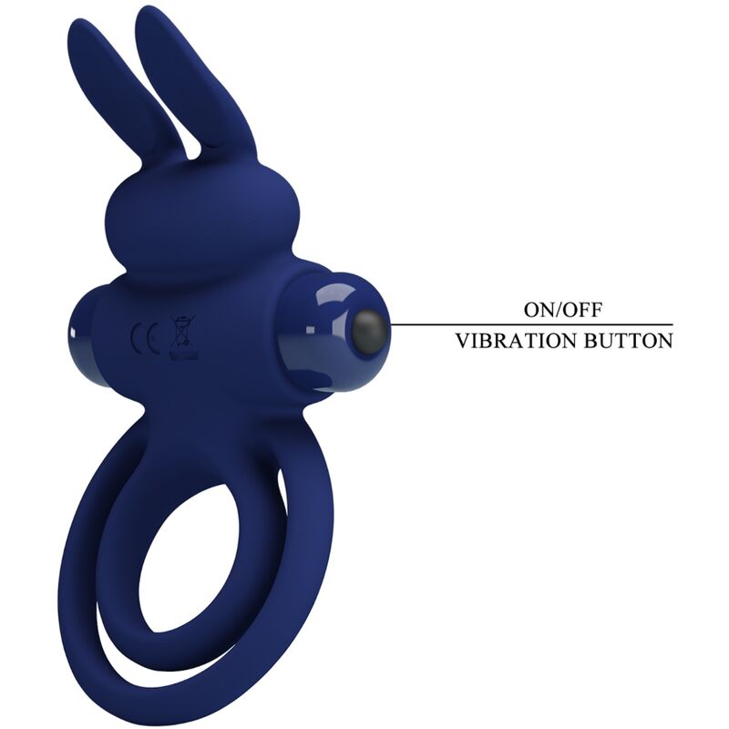 Double anneau vibrant lapin — PRETTY LOVE MALE
