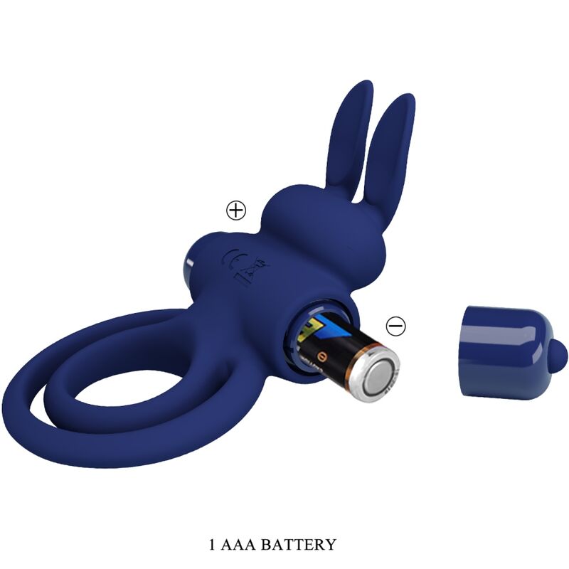 Double anneau vibrant lapin — PRETTY LOVE MALE