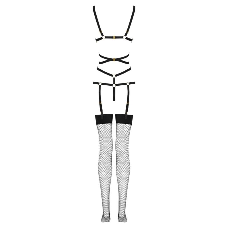 Conjunto corpo e meias pretas design original — LIVCO CORSETTI SETS