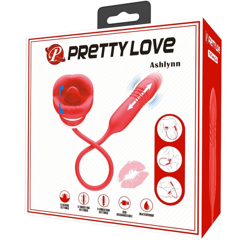 Stimulateur buccal vibrant à lèvres rouges — PRETTY LOVE FLIRTATION