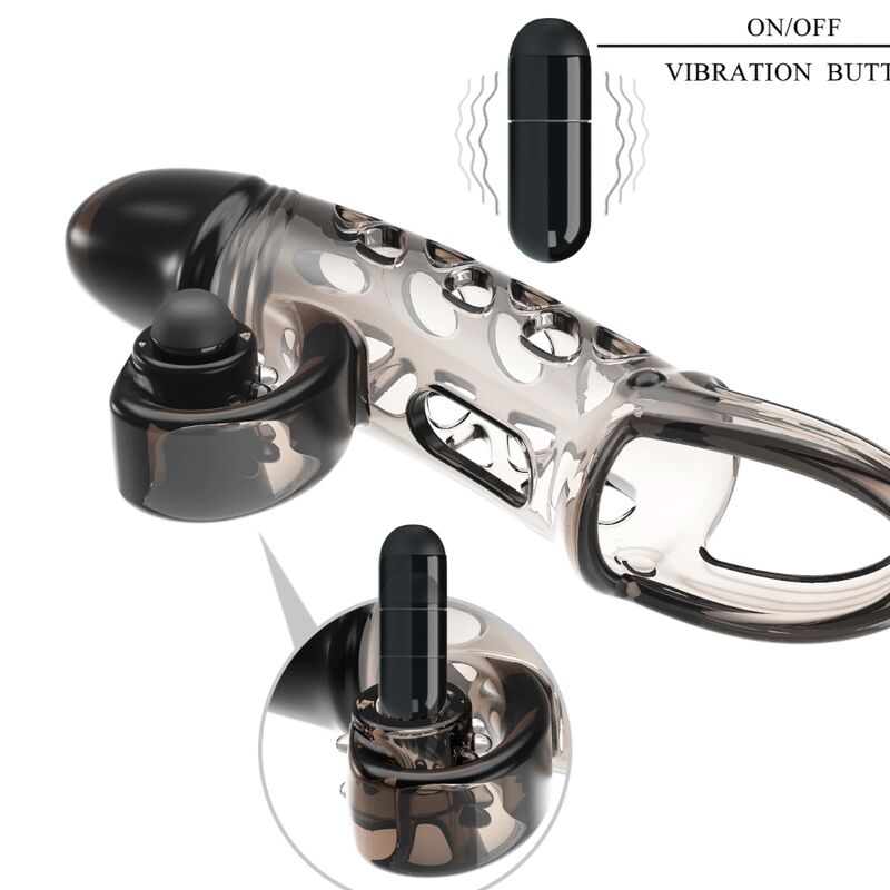 Manchon prolongateur vibrant noir — ROMANCE