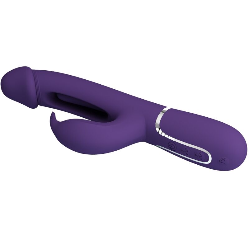 Vibromasseur lapin 3-en-1 avec langue oscillante — PRETTY LOVE PARTY UP