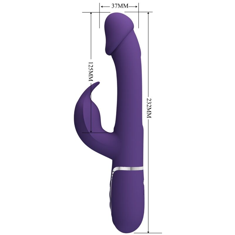 Vibromasseur lapin 3-en-1 avec langue oscillante — PRETTY LOVE PARTY UP