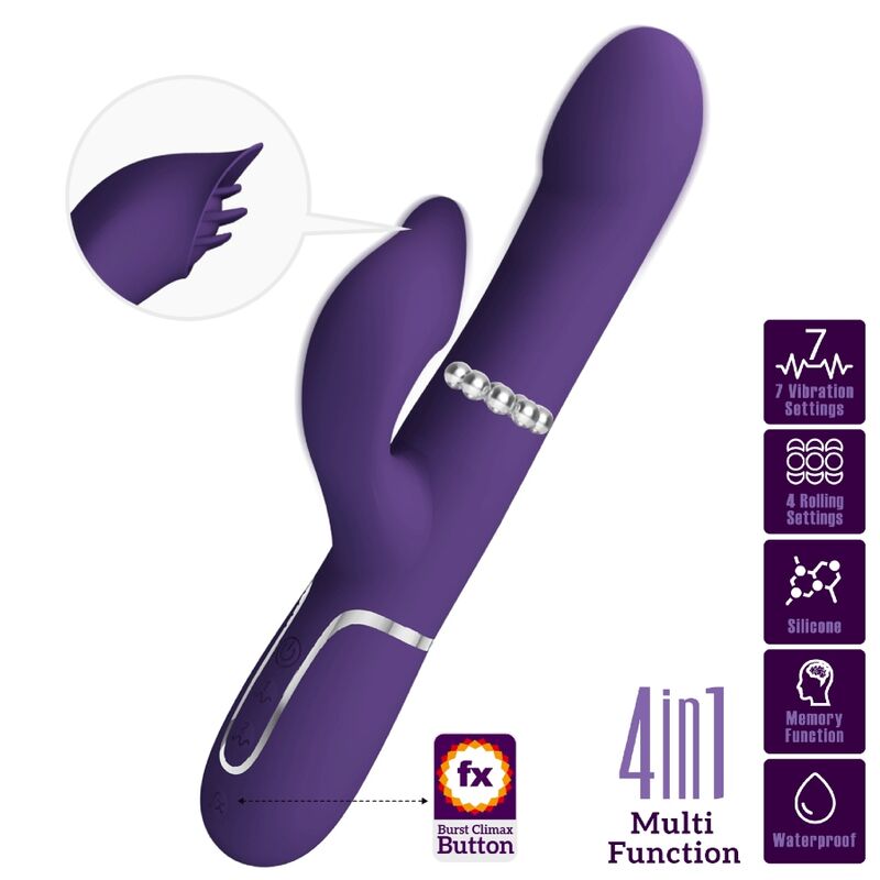 Vibrateur lapin aux perles 4 en 1 — Pretty Love Flirtation