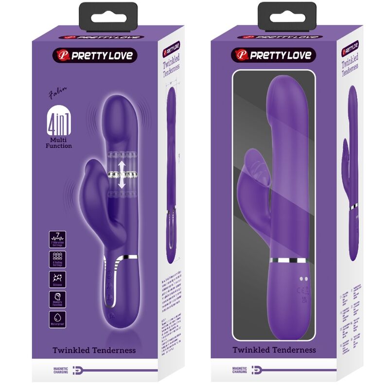 Vibrateur lapin aux perles 4 en 1 — Pretty Love Flirtation
