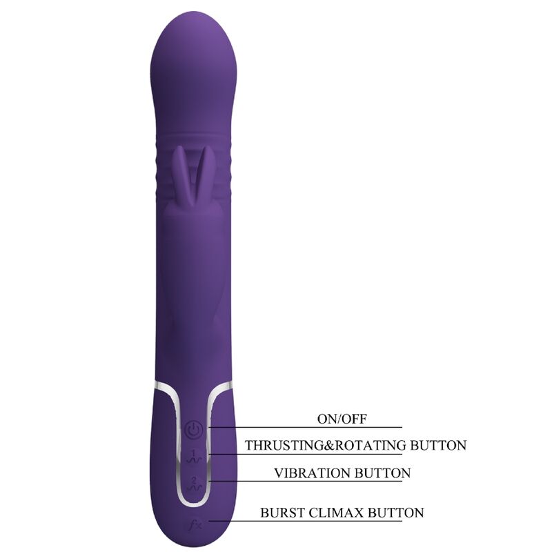 Vibromasseur rabbit rotatif 4 en 1 — PRETTY LOVE FLIRTATION