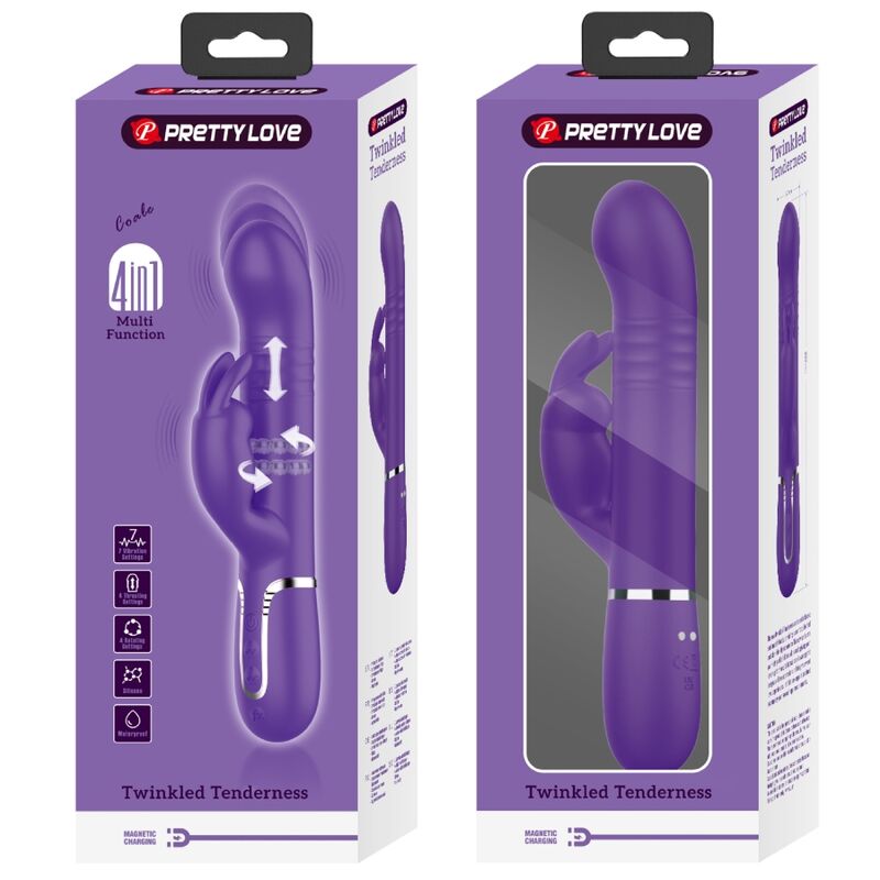 Vibromasseur rabbit rotatif 4 en 1 — PRETTY LOVE FLIRTATION