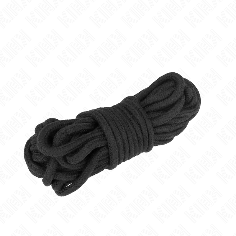 Corde en coton pour bondage 5 mètres noire — KINK ROPE ARTS