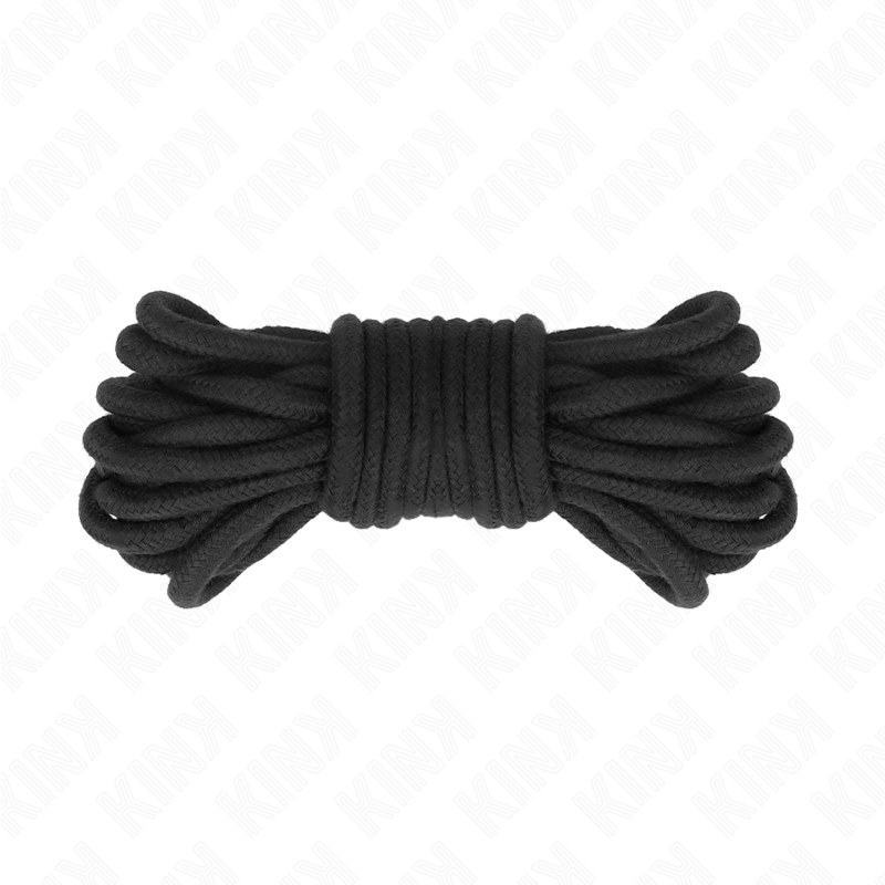 Corde en coton pour bondage 5 mètres noire — KINK ROPE ARTS