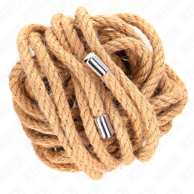 Corde de chanvre avec tête métallique 5 mètres — KINK ROPE ARTS
