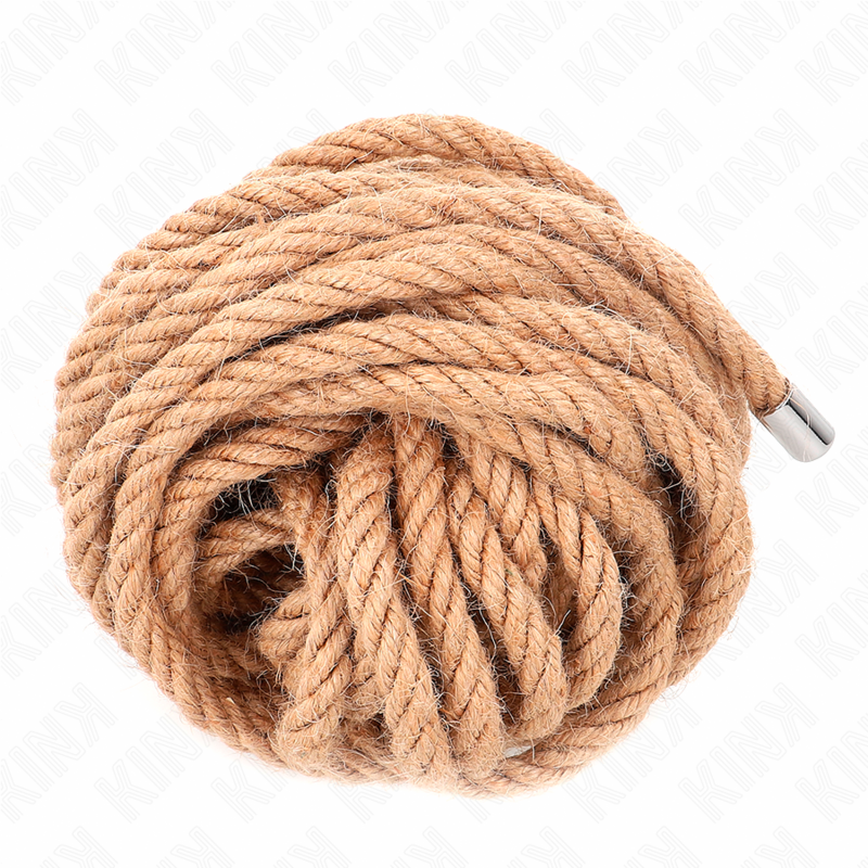 Corde de chanvre avec tête métallique 10 mètres — KINK ROPE ARTS