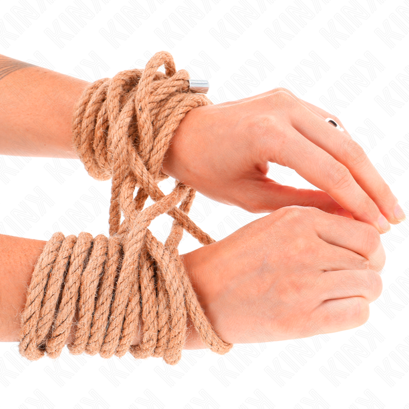 Corde de chanvre avec tête métallique 20 mètres — KINK ROPE ARTS