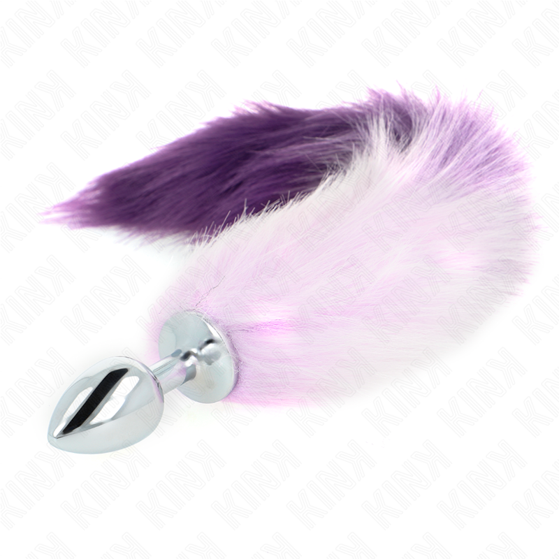 Plug anal taille S avec queue synthétique violet — KINK PLEASURE PLUGS