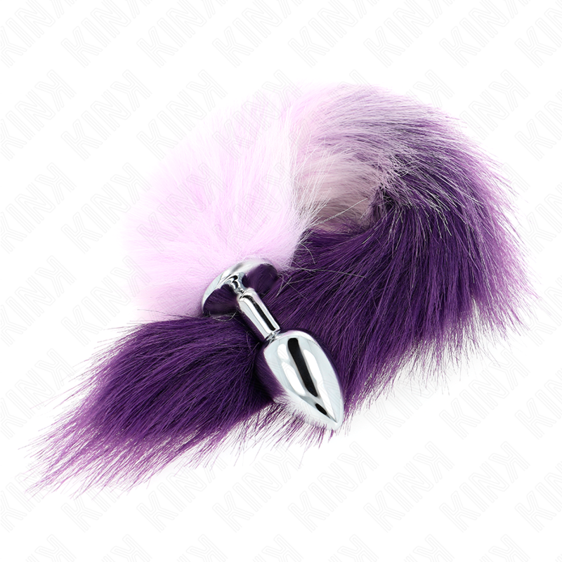 Plug anal taille S avec queue synthétique violet — KINK PLEASURE PLUGS