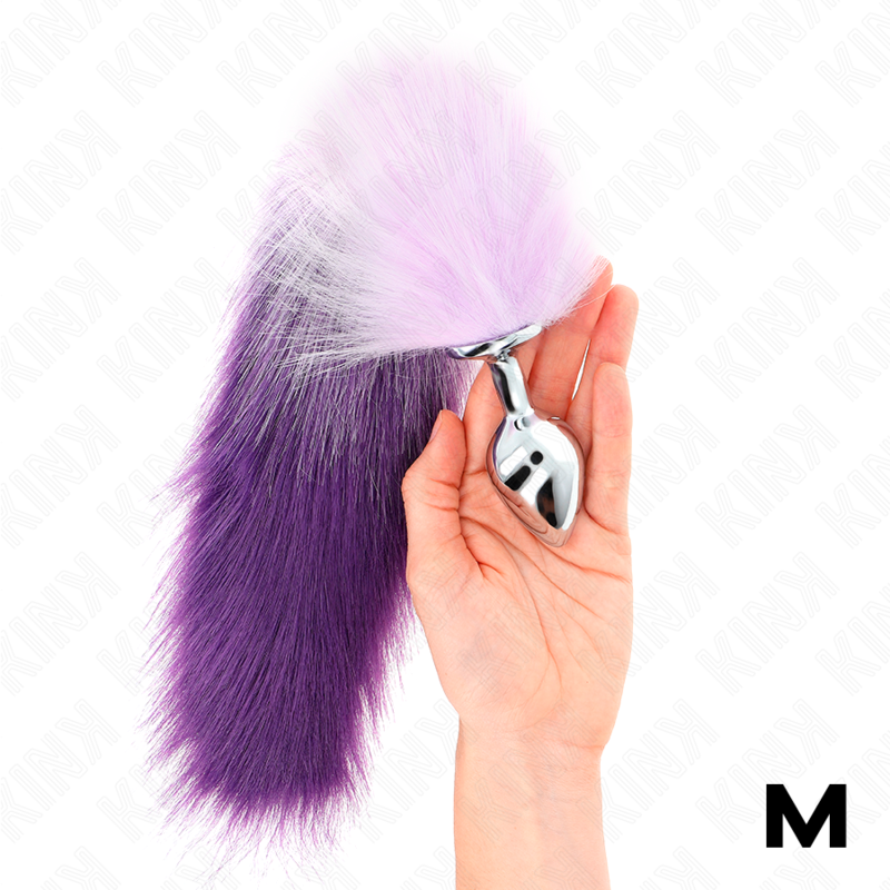 Plug anal queue synthétique violet taille M — KINK PLEASURE PLUGS