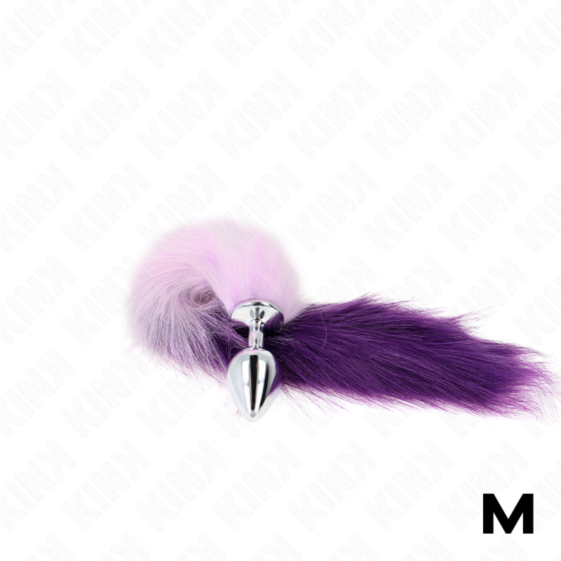 Plug anal queue synthétique violet taille M — KINK PLEASURE PLUGS