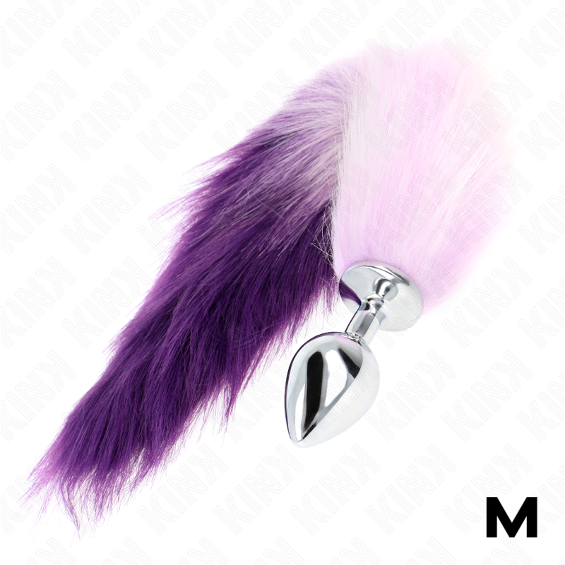 Plug anal queue synthétique violet taille M — KINK PLEASURE PLUGS