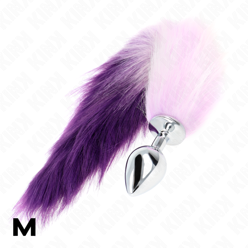 Plug anal queue synthétique violet taille M — KINK PLEASURE PLUGS
