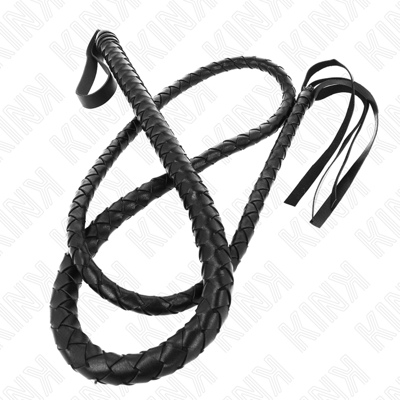 Fouet long serpent noir 210 cm — KINK IMPACT & TOUCH