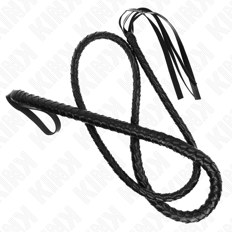 Fouet long serpent noir 210 cm — KINK IMPACT & TOUCH