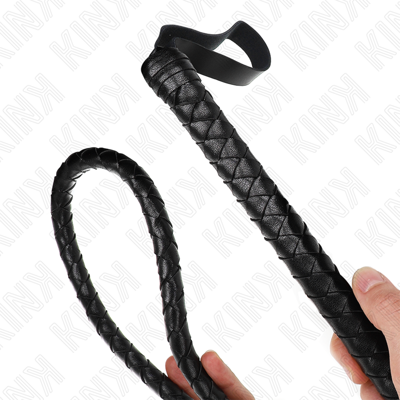 Fouet long serpent noir 210 cm — KINK IMPACT & TOUCH