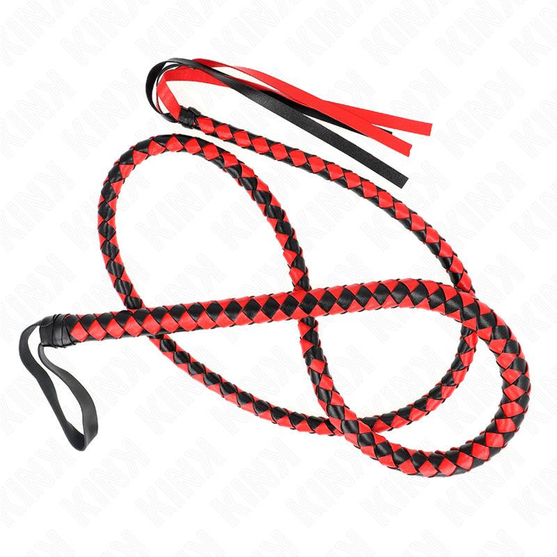 Fouet long serpent rouge 210 cm — KINK IMPACT & TOUCH