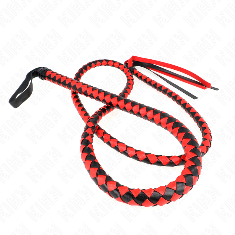 Fouet long serpent rouge 210 cm — KINK IMPACT & TOUCH