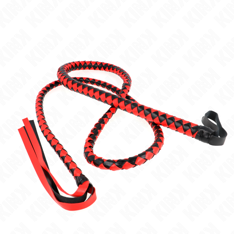 Fouet long serpent rouge 210 cm — KINK IMPACT & TOUCH