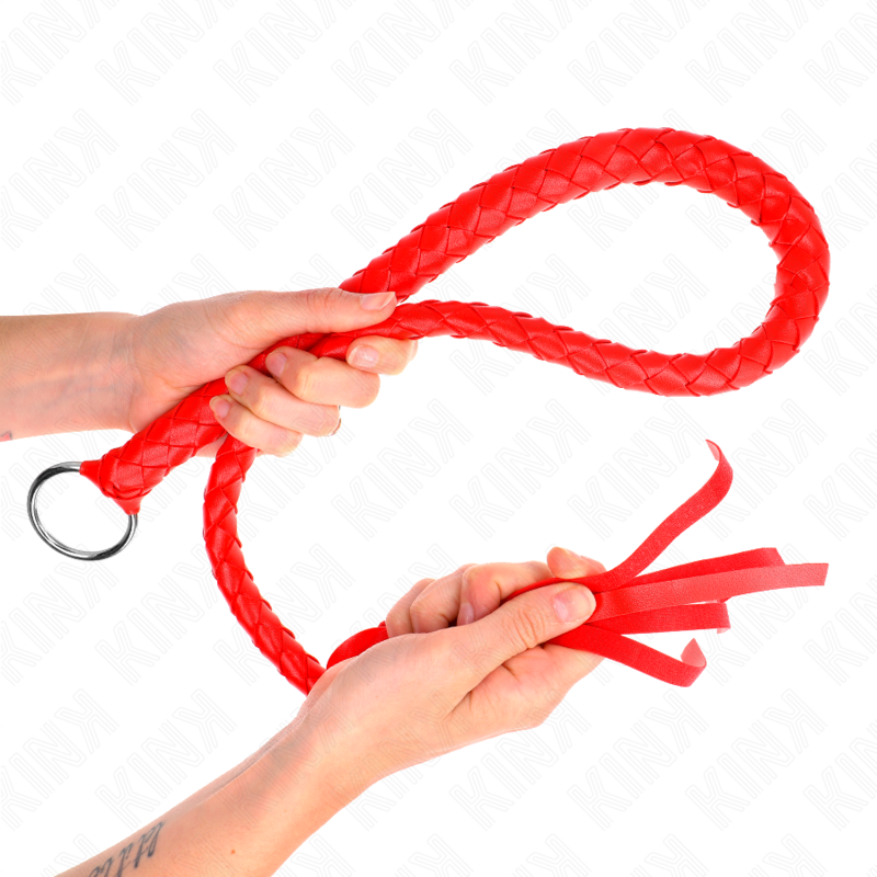 Fouet serpent avec anneau rouge 65 cm — KINK IMPACT & TOUCH