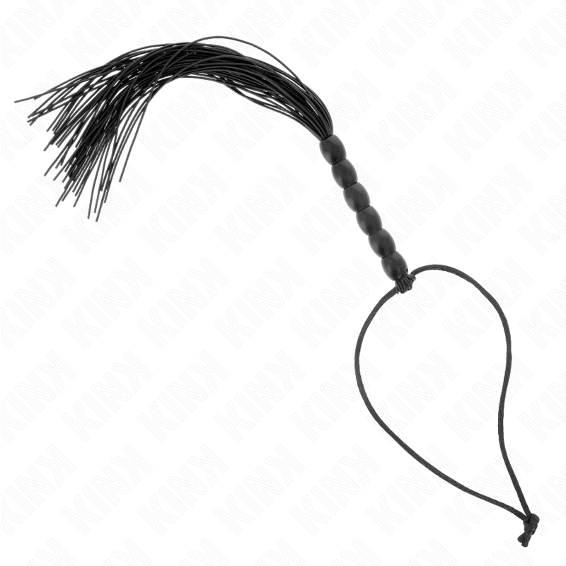 Mini fouet en silicone avec 6 billes noires 26 cm — KINK IMPACT & TOUCH