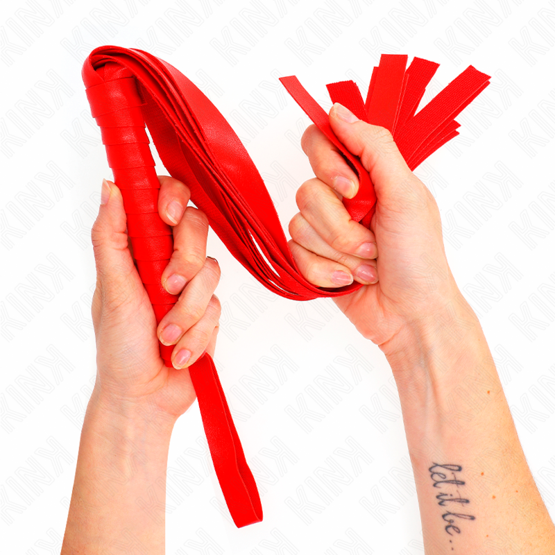 Fouet à queue large rouge 48,5 cm — KINK IMPACT & TOUCH