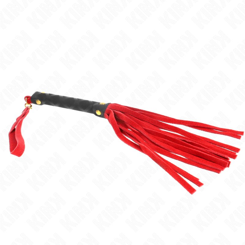 Mini fouet daim rouge 30 cm — KINK IMPACT & TOUCH