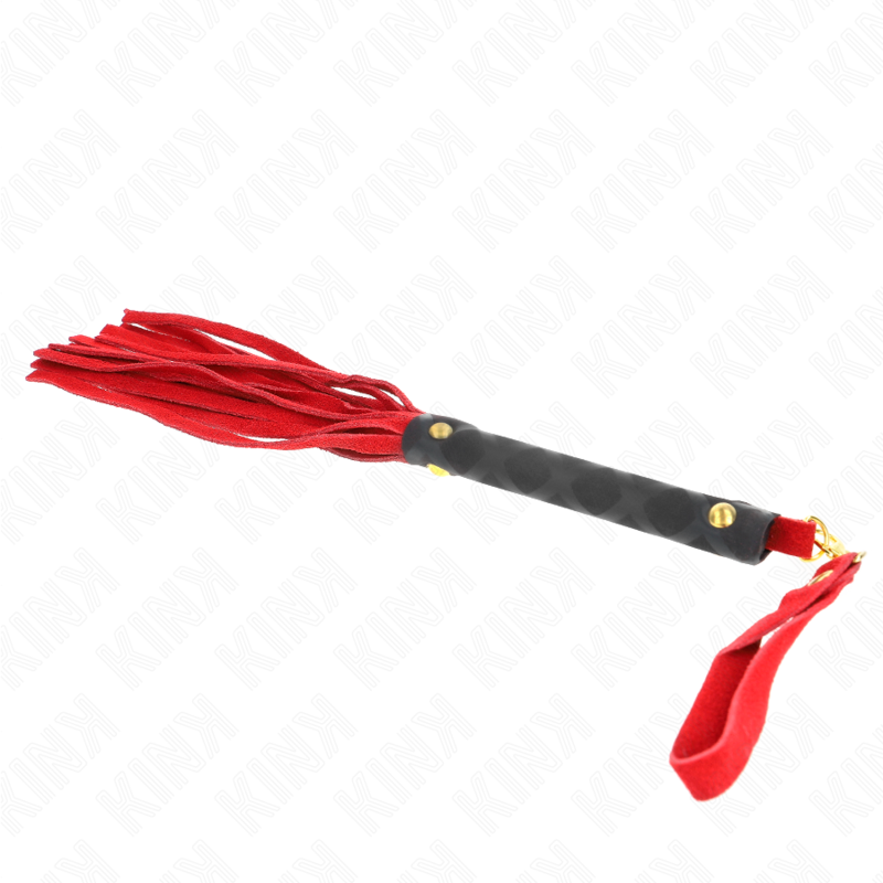 Mini fouet daim rouge 30 cm — KINK IMPACT & TOUCH