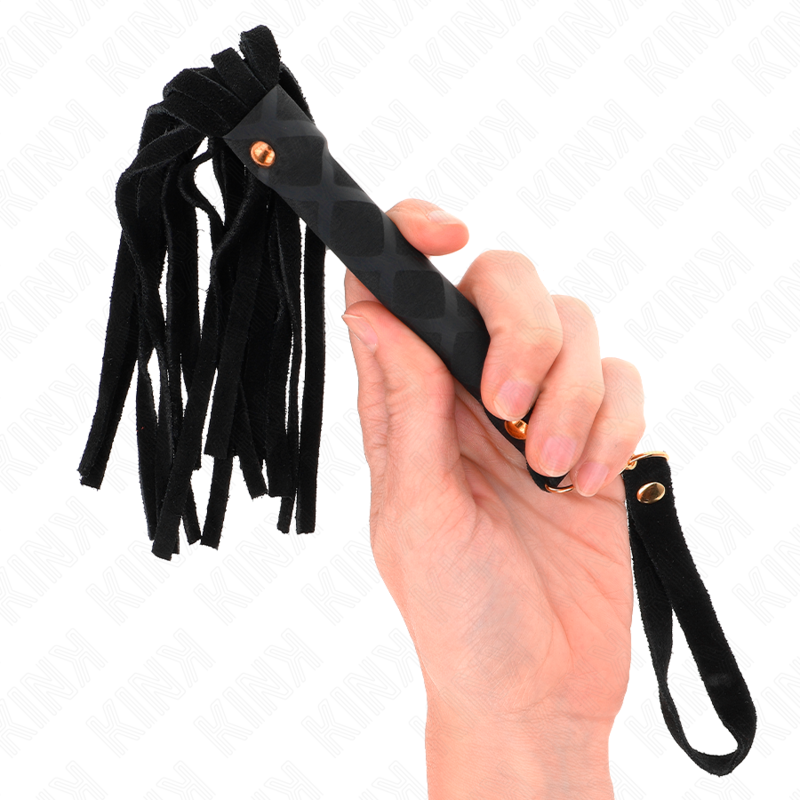 Mini fouet daim noir 30 cm — KINK IMPACT & TOUCH