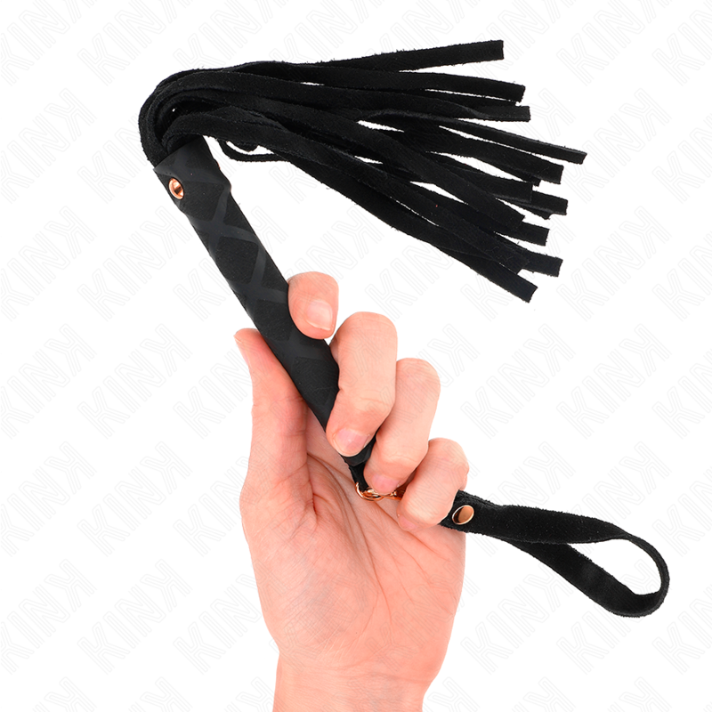 Mini fouet daim noir 30 cm — KINK IMPACT & TOUCH