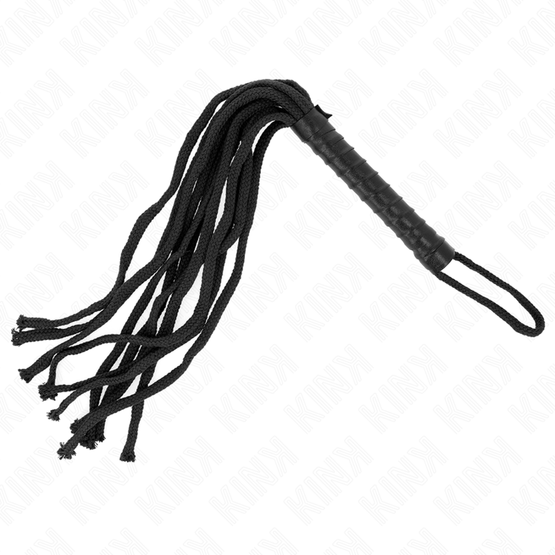 Fouet en corde noire 56 cm — KINK IMPACT & TOUCH