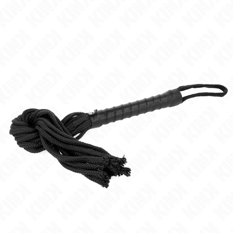 Fouet en corde noire 56 cm — KINK IMPACT & TOUCH