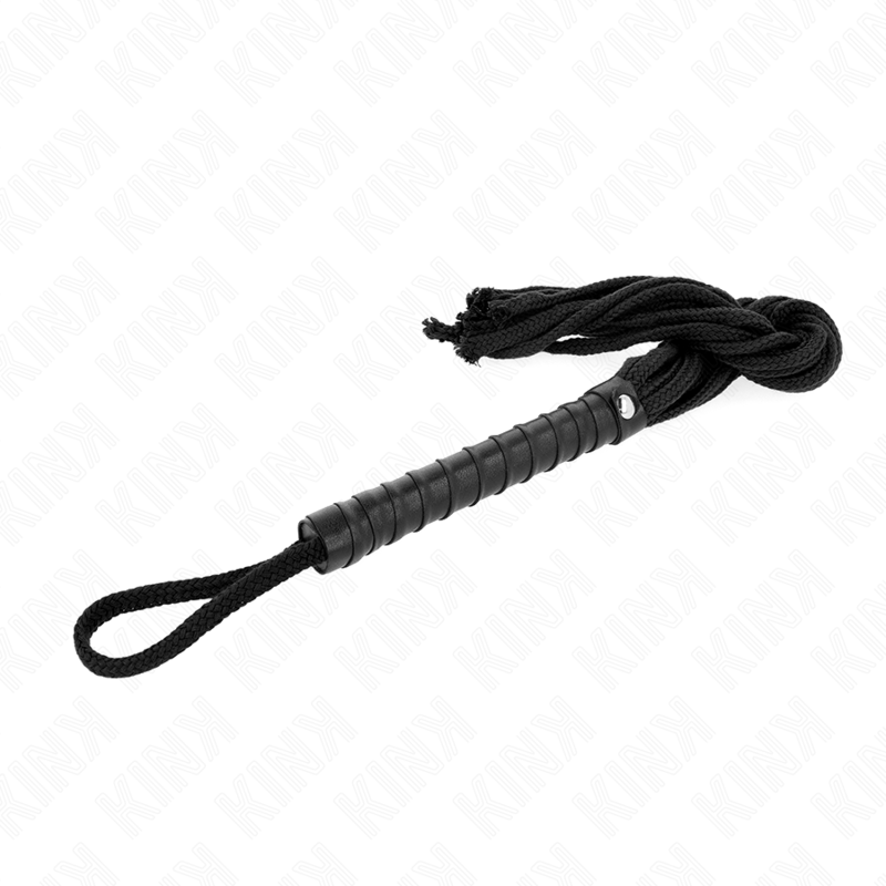Fouet en corde noire 56 cm — KINK IMPACT & TOUCH