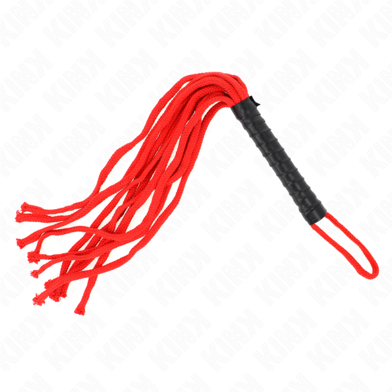 Fouet cordé rouge 56 cm — KINK IMPACT & TOUCH