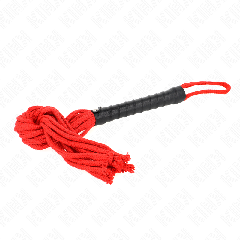 Fouet cordé rouge 56 cm — KINK IMPACT & TOUCH