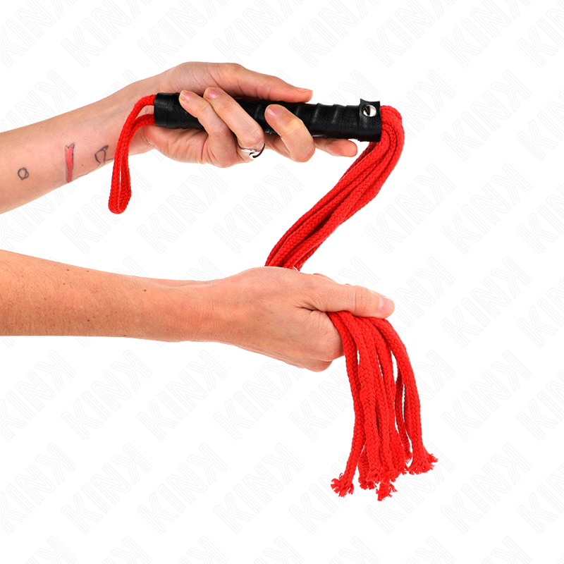Fouet cordé rouge 56 cm — KINK IMPACT & TOUCH