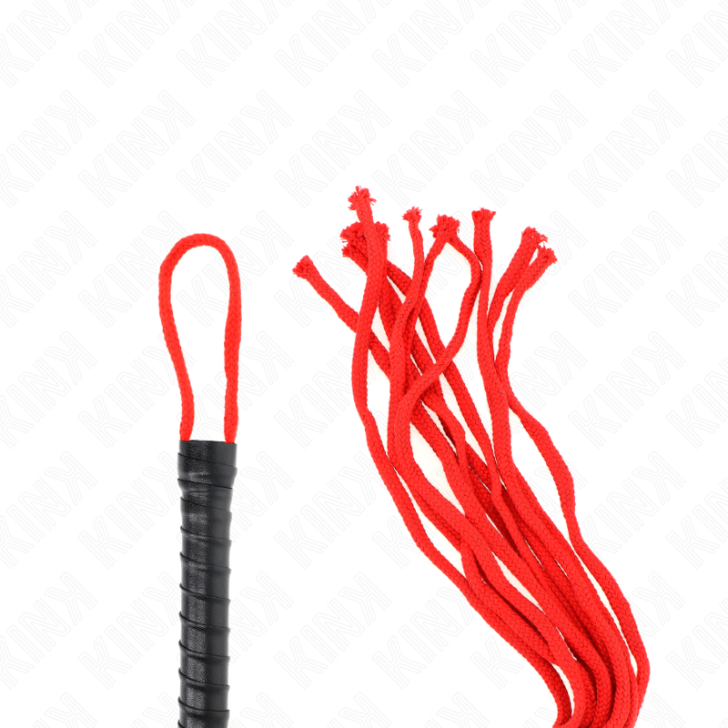 Fouet cordé rouge 56 cm — KINK IMPACT & TOUCH