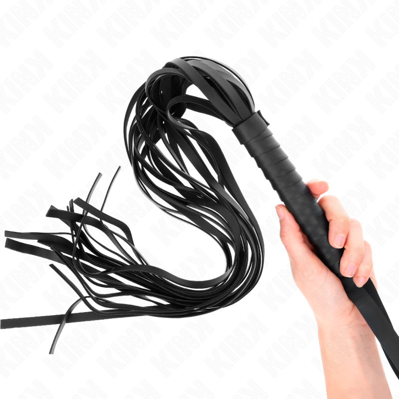 Fouet manche court, longues lanières 70 cm — KINK IMPACT & TOUCH