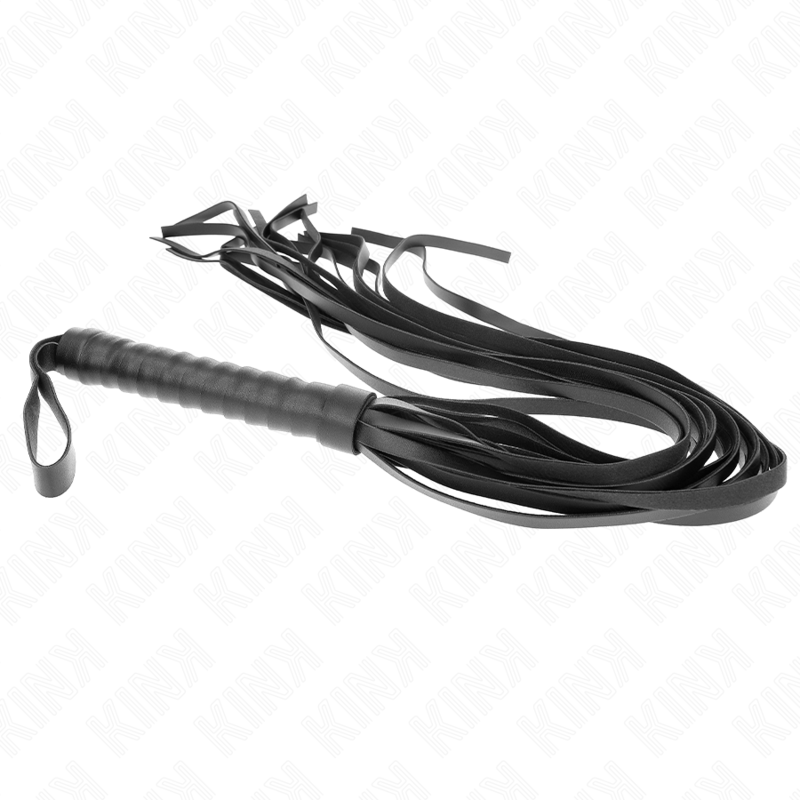 Fouet manche court, longues lanières 70 cm — KINK IMPACT & TOUCH