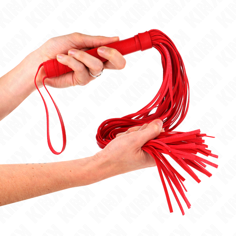 Fouet PVC souple rouge 70 cm — KINK IMPACT & TOUCH