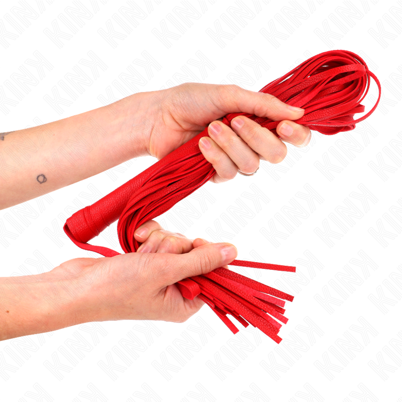 Fouet PVC souple rouge 70 cm — KINK IMPACT & TOUCH