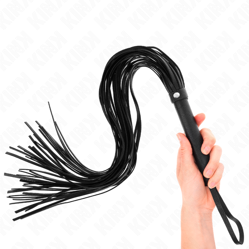 Fouet en PVC souple noir 70 cm — KINK IMPACT & TOUCH
