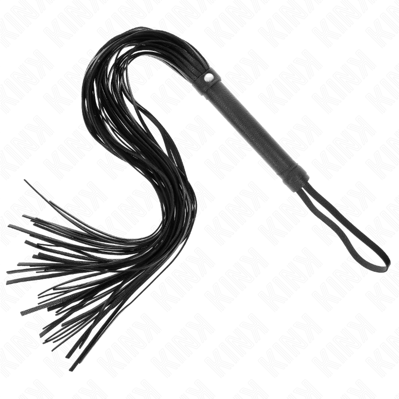 Fouet en PVC souple noir 70 cm — KINK IMPACT & TOUCH